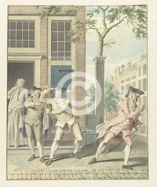 Scene from "Pefroen with the sheep head", 1734-1801.  Creator: Jacobus Buys.