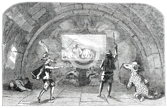 Scene from "Prince Dorus; or, The Romance of the Nose", 1850. Creator: Unknown.