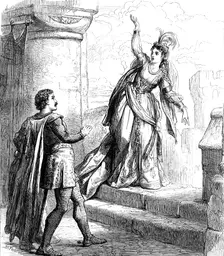 Scene from "Rebecca," at Drury-Lane Theatre, 1871. Creator: Unknown