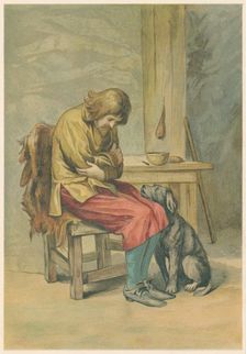 Scene from Robinson Crusoe by Daniel Defoe, 1892. Artist: John Dawson Watson