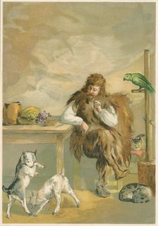 Scene from Robinson Crusoe by Daniel Defoe, 1892. Artist: John Dawson Watson