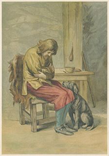 Scene from Robinson Crusoe by Daniel Defoe, 1892. Artist: John Dawson Watson