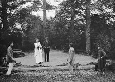Scene from Sanctuary, A Bird Masque, by Percy MacKaye...Meriden Bird Club...New Hampshire, 1913. Creator: Arnold Genthe