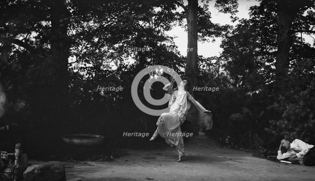 Scene from Sanctuary, A Bird Masque, by Percy MacKaye...Meriden Bird Club...New Hampshire, 1913. Creator: Arnold Genthe.