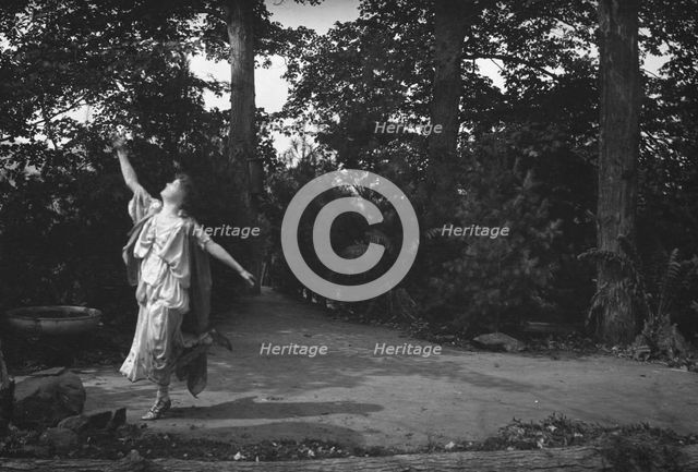 Scene from Sanctuary, A Bird Masque, by Percy MacKaye...Meriden Bird Club...New Hampshire, 1913. Creator: Arnold Genthe.