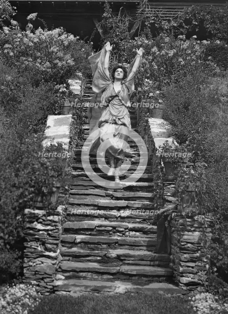 Scene from Sanctuary, A Bird Masque, by Percy MacKaye...Meriden Bird Club...New Hampshire, 1913. Creator: Arnold Genthe.