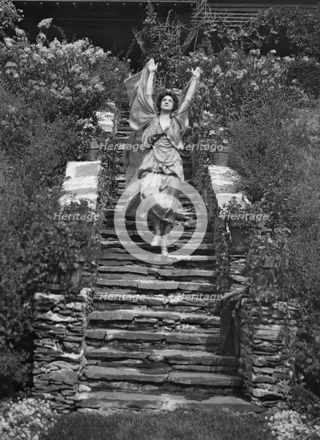 Scene from Sanctuary, A Bird Masque, by Percy MacKaye...Meriden Bird Club...New Hampshire, 1913. Creator: Arnold Genthe.