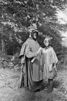 Scene from Sanctuary, A Bird Masque, by Percy MacKaye, in rehearsal for first performance..., 1913. Creator: Arnold Genthe