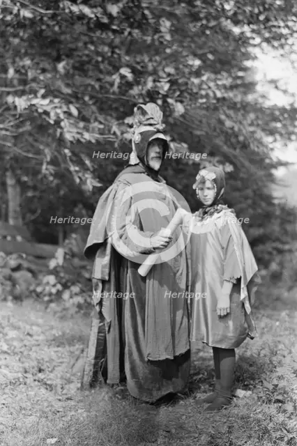 Scene from Sanctuary, A Bird Masque, by Percy MacKaye, in rehearsal for first performance..., 1913. Creator: Arnold Genthe.
