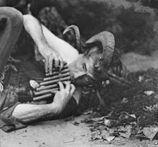 Scene from Sanctuary, A Bird Masque, by Percy MacKaye...Meriden Bird Club...New Hampshire, 1913. Creator: Arnold Genthe