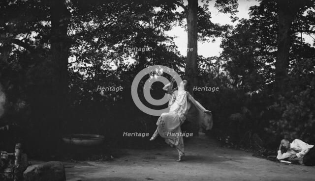 Scene from Sanctuary, A Bird Masque, by Percy MacKaye...Meriden Bird Club...New Hampshire, 1913. Creator: Arnold Genthe.