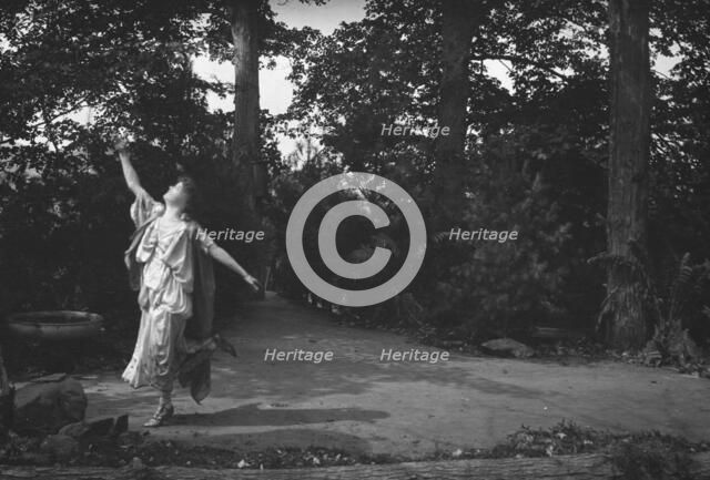 Scene from Sanctuary, A Bird Masque, by Percy MacKaye...Meriden Bird Club...New Hampshire, 1913. Creator: Arnold Genthe.