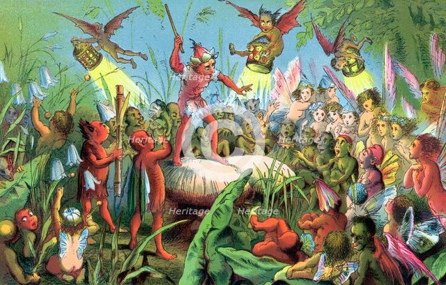 Scene from Shakespeare's A Midsummer Night's Dream, c1858. Artist: Unknown