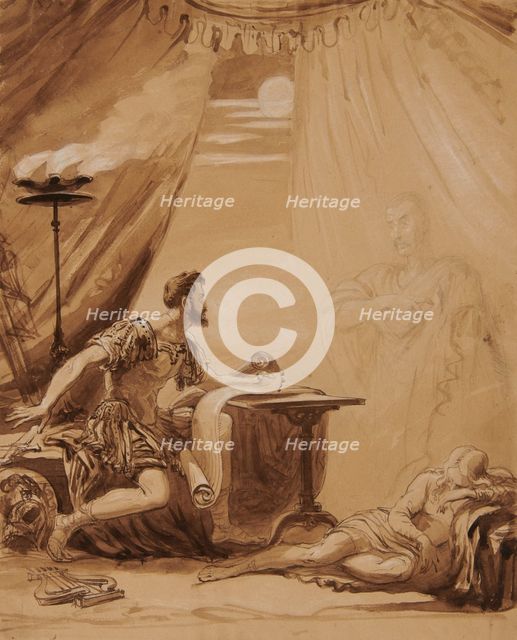 Scene From Shakespeare's "Julius Caesar": The Ghost Of Caesar Appears To Brutus, c1850. Creator: George Hayter.
