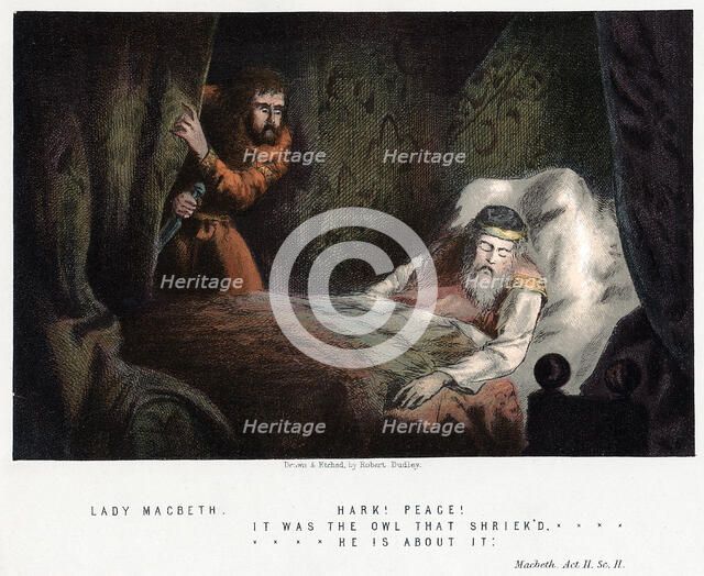 Scene from Shakespeare's Macbeth, c1858. Artist: Robert Dudley