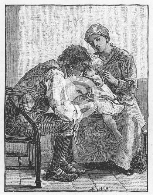 Scene from Silas Marner by George Eliot, 1882. Artist: Mary L Gow