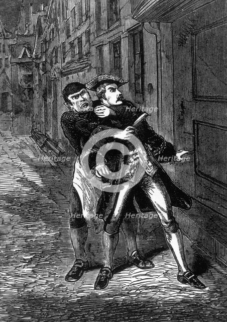 Scene from 'Sweeney Todd' c1880.  Creator: Unknown.