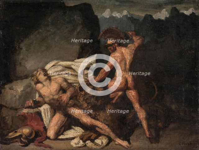 Scène héroïque. Caïn et Abel, mid 19th century. Creator: Joseph-Desire Court.