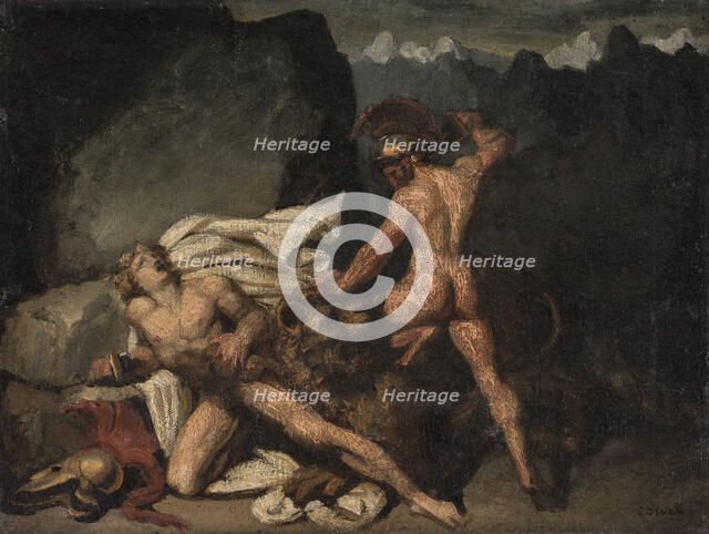 Scène héroïque. Caïn et Abel, mid 19th century. Creator: Joseph-Desire Court.