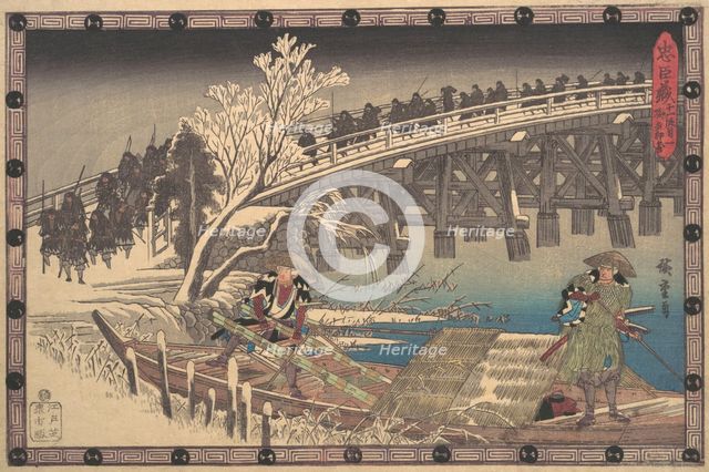 Scene I in Act XI of Chushingura, ca. 1835., ca. 1835. Creator: Ando Hiroshige.