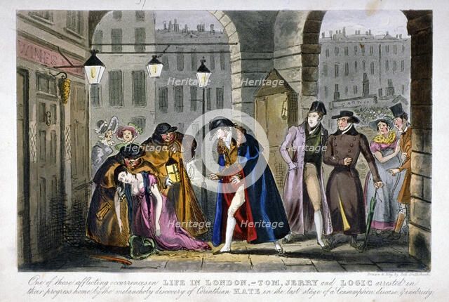 Scene in Covent Garden, Westminster, London, 1830. Artist: Isaac Robert Cruikshank