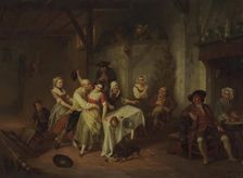 Scene in a Tavern, 1852. Creator: Hendrick Joseph Dillens