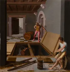 Scene in a Wine Cellar, 1537. Creator: Pseudo-Féeix Chretien