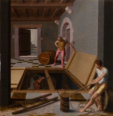 Scene in a Wine Cellar, 1537. Creator: Pseudo-Féeix Chretien
