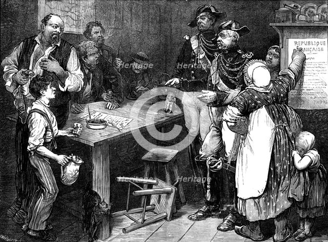 Scene in a cabaret in the north of France, 1871. Creator: F Wentworth.