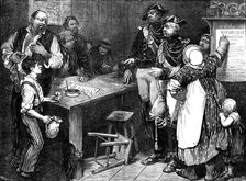 Scene in a cabaret in the north of France, 1871. Creator: F Wentworth