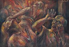 Scene in a concentration camp, 1944. Creator: Ludovít Varga