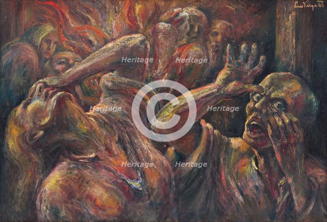 Scene in a concentration camp, 1944. Creator: Ludovít Varga.