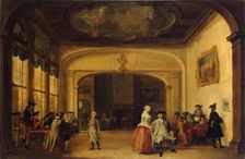 Scene in a Coffee Shop, 1750. Creator: Cornelis Troost