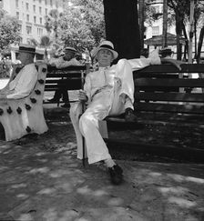 Scene in a downtown park, Jacksonville, Florida, 1936. Creator: Dorothea Lange