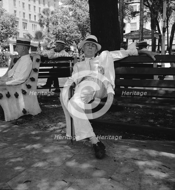 Scene in a downtown park, Jacksonville, Florida, 1936. Creator: Dorothea Lange.