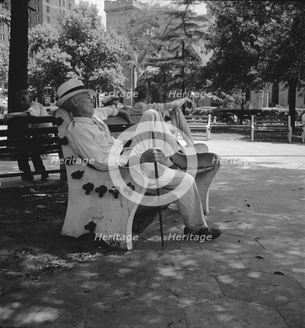 Scene in a downtown park, Jacksonville, Florida, 1936. Creator: Dorothea Lange.