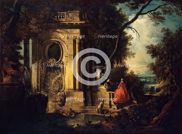 Scene in a Park, 1745. Creator: Jacques de Lajoue II.