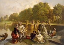 Scene in a Park, 1853. Creator: Joseph Lies