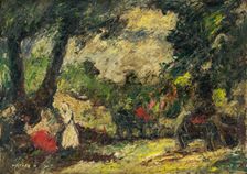 Scene in a park, 1920-1929. Creator: Karoly Kotasz