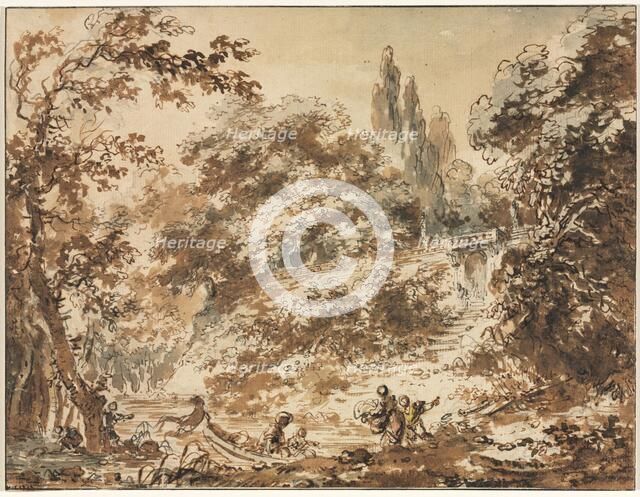 Scene in a Park, c. 1760. Creator: Jean-Honoré Fragonard (French, 1732-1806).