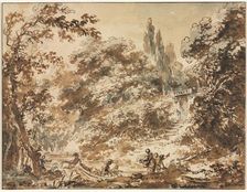 Scene in a Park, c. 1760. Creator: Jean-Honoré Fragonard (French, 1732-1806)