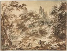 Scene in a Park, c. 1760. Creator: Jean-Honoré Fragonard (French, 1732-1806)