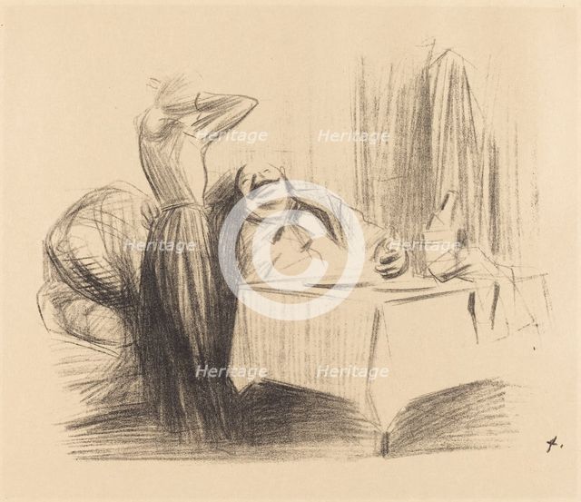 Scene in a Private Room (horizontal plate), c. 1905. Creator: Jean Louis Forain.
