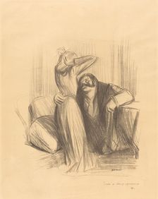 Scene in a Private Room (vertical plate), c. 1905. Creator: Jean Louis Forain