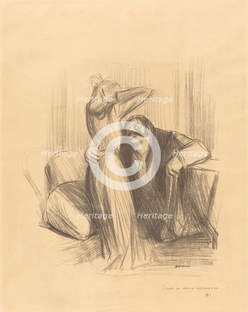 Scene in a Private Room (vertical plate), c. 1905. Creator: Jean Louis Forain.