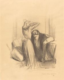 Scene in a Private Room (vertical plate), c. 1905. Creator: Jean Louis Forain