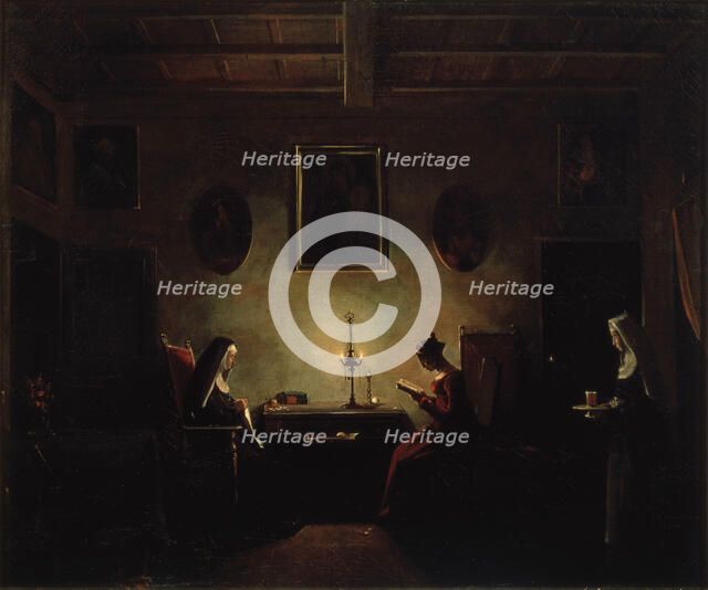 'Scene in an Interior', 19th century. Artist: Francois-Marius Granet