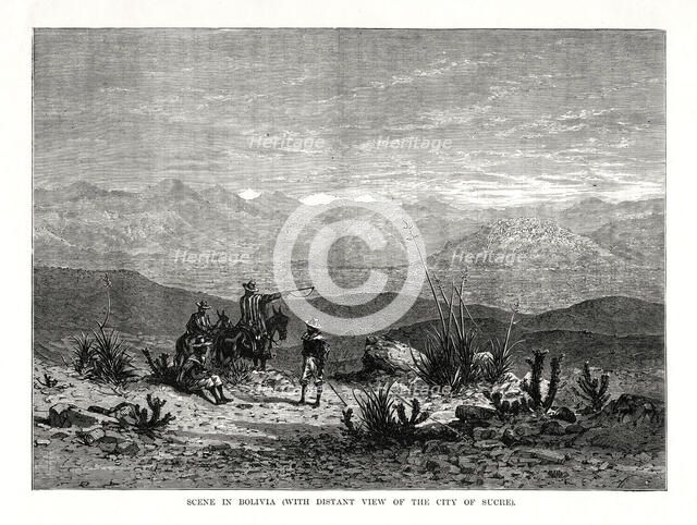 Scene in Bolivia, 1877. Artist: Unknown