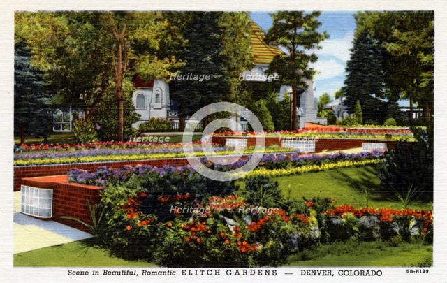 'Scene in Beautiful, Romantic, Elitch Gardens, Denver, Colorado', USA, 1945. Artist: Unknown
