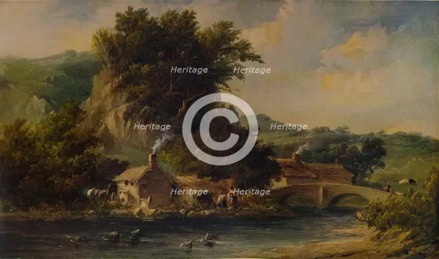 'Scene in Dovedale, Derbyshire', 1836, (1938). Artist: Alfred Vickers.